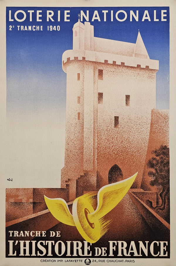 Loterie Nationale, L'histoire de France - Original Vintage Poster
