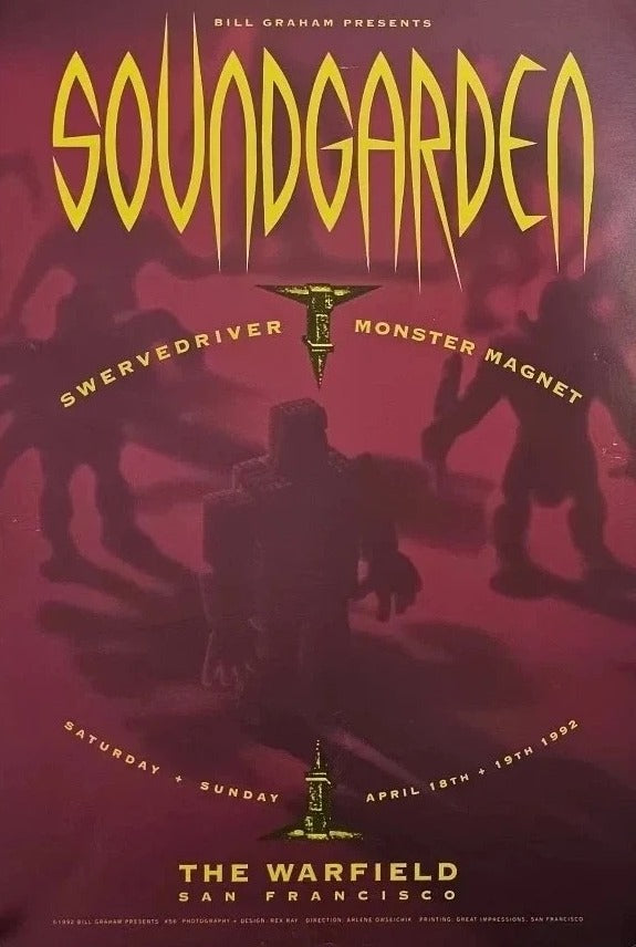 Soundgarden, The Warfield (BGP-56) - Original Vintage Poster