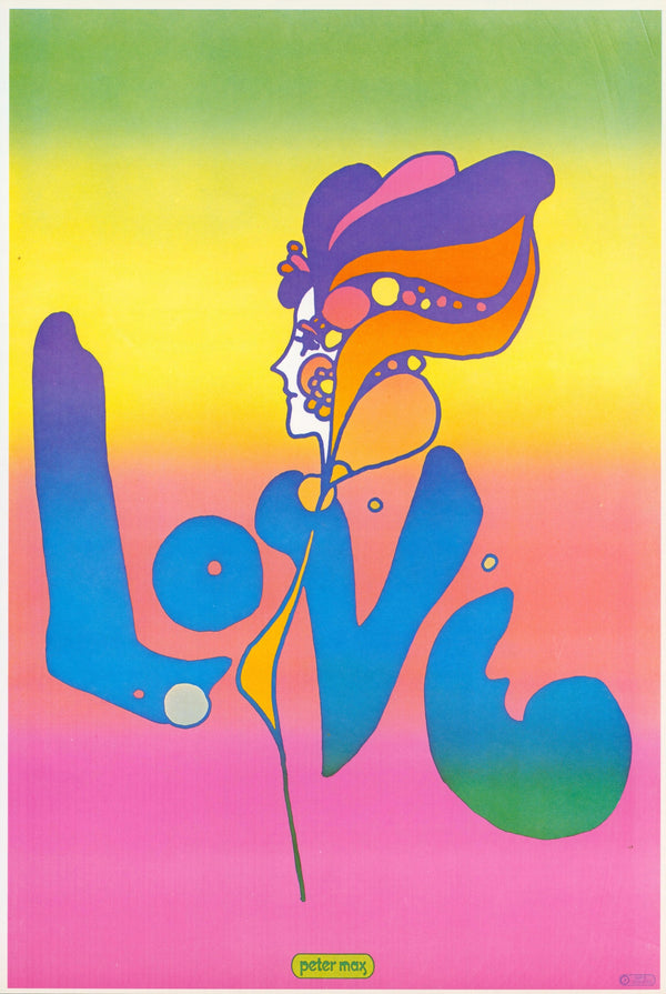 Love, Peter Max Re-Issue - Original Vintage Poster