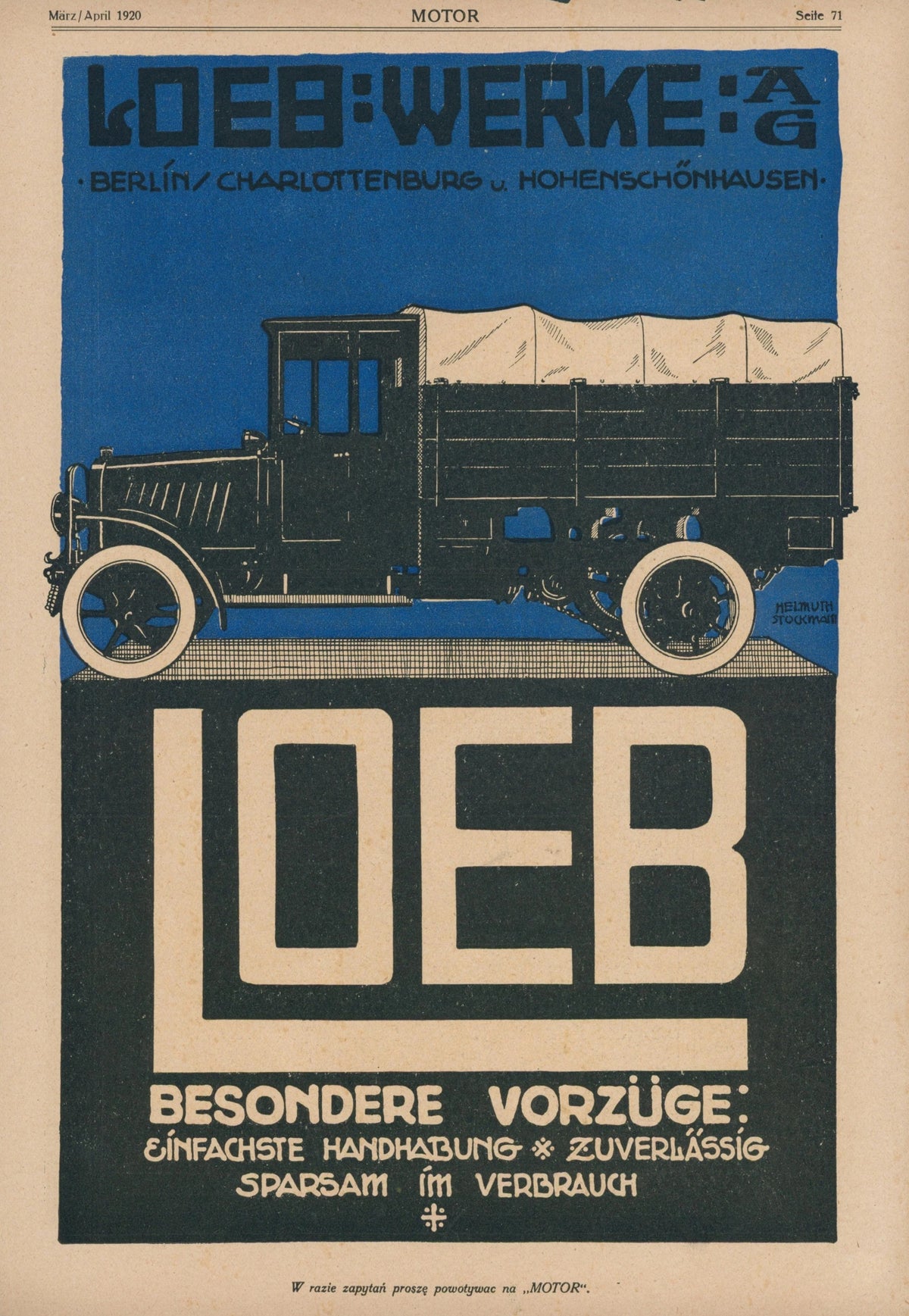 Loeb Werke Trucks, Vintage Ad - Original Vintage Ad: