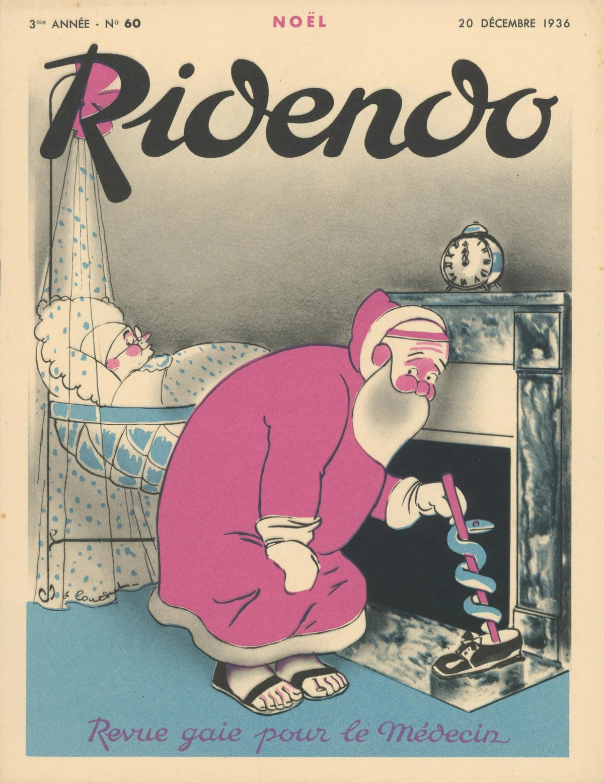 Doctor Santa- Ridendo Magazine  - Original Vintage Publication: