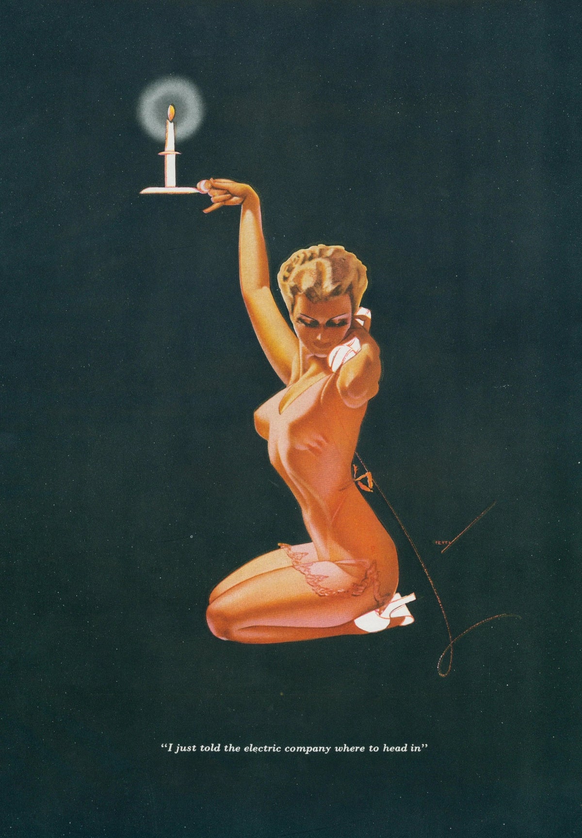 Guiding Light by George Petty - Original Vintage Illustration