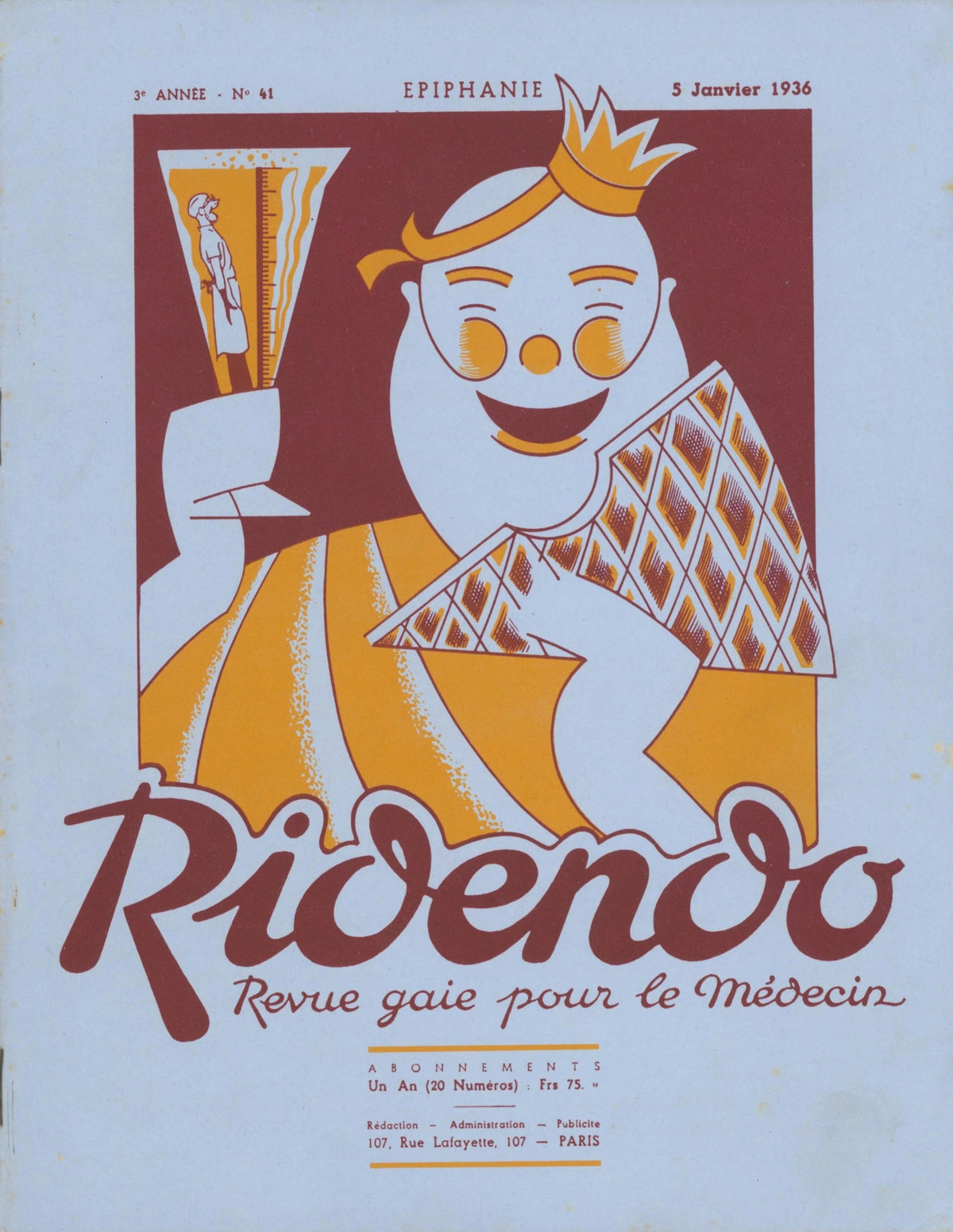King of Epiphany- Ridendo Magazine  - Original Vintage Publication: