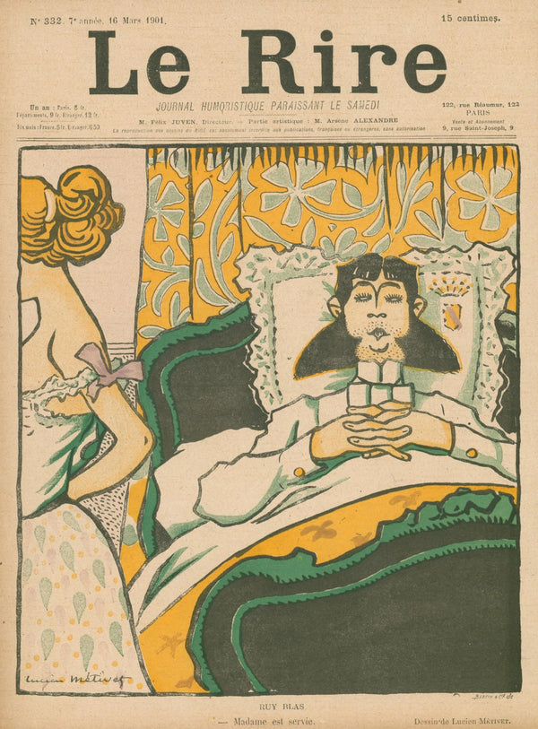 Madame is Served, Le Rire - Original Vintage Cover Art: