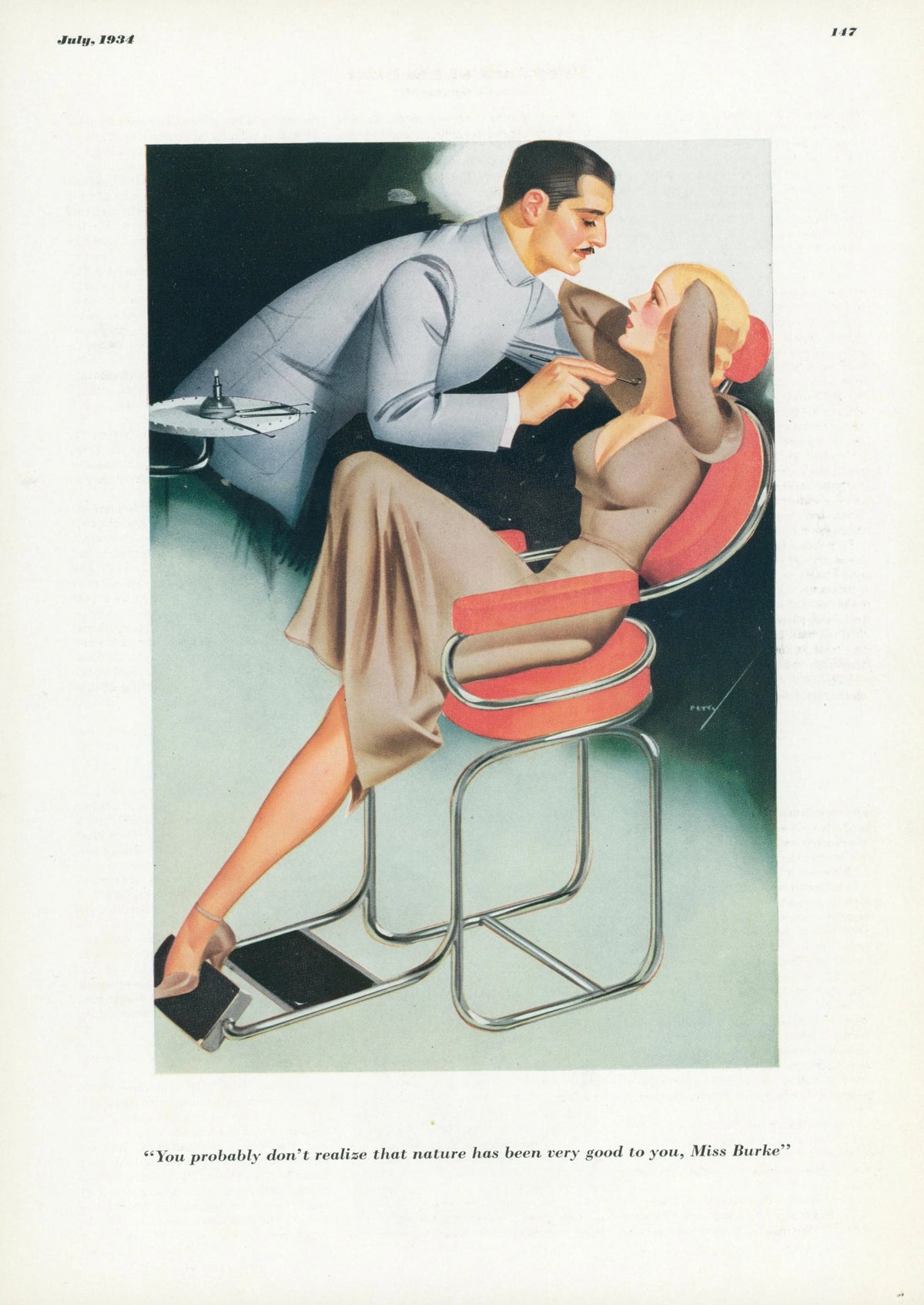 Nature Has Been Very Good to You by George Petty - Original Vintage Illustration