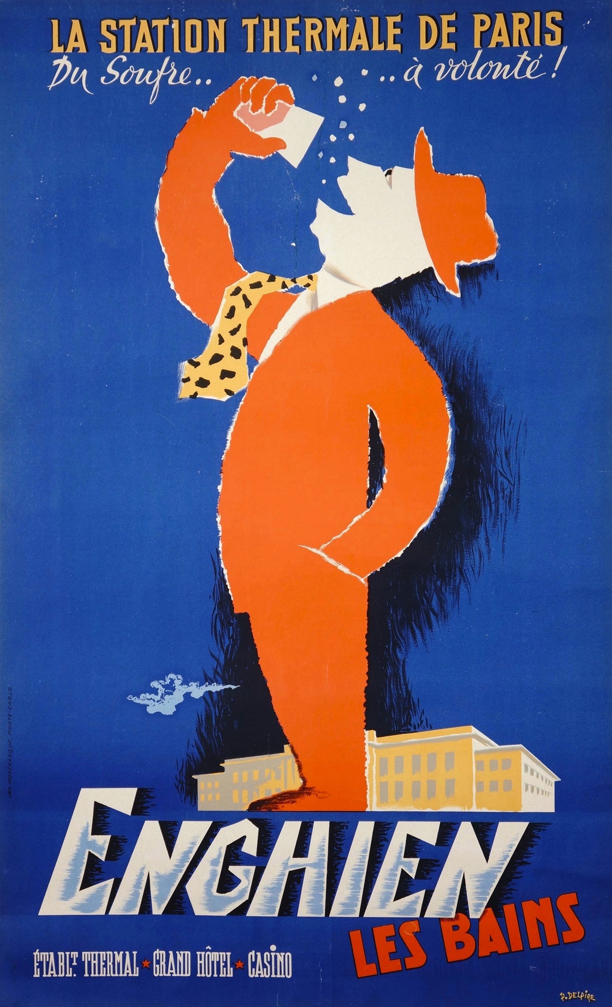 Enghien Thermal Spas - Authentic Vintage Poster