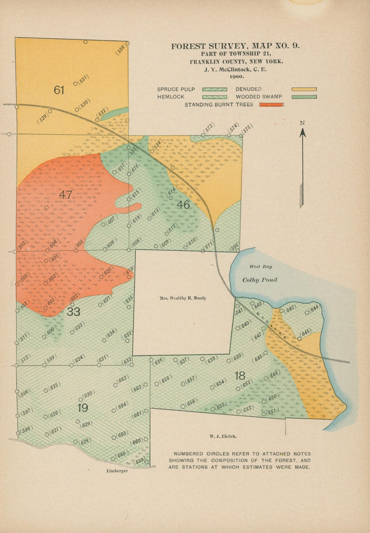 U.S. Forest Survey- Franklin County, NY - Authentic Vintage Map