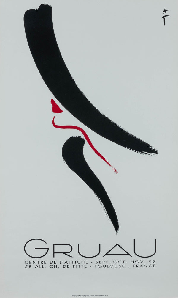 René Gruau Exhibition - Authentic Vintage Poster