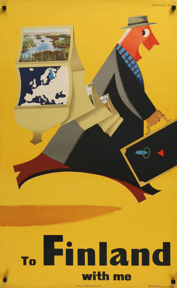 To Finland With Me - Authentic Vintage Poster