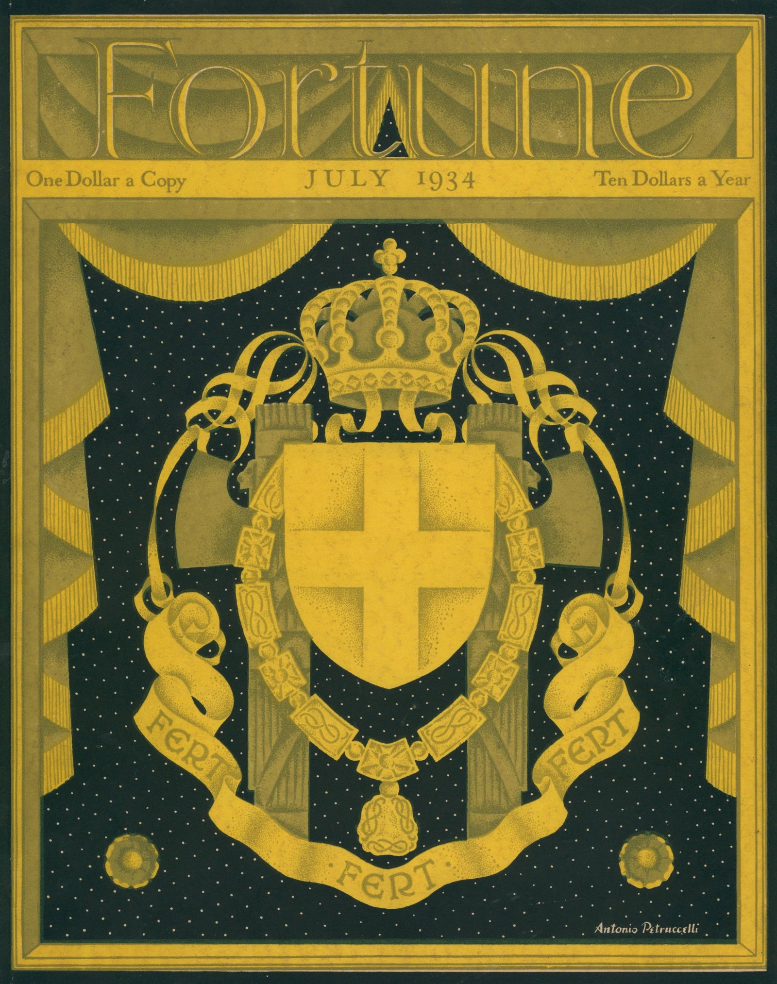 Kingdom of Italy- Fortune Magazine - Authentic Vintage Cover Art