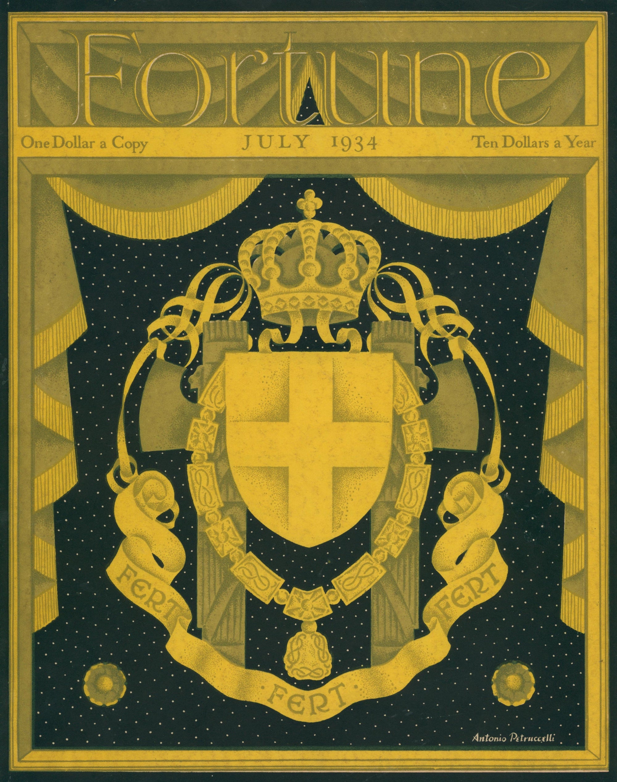 Kingdom of Italy- Fortune Magazine - Authentic Vintage Cover Art