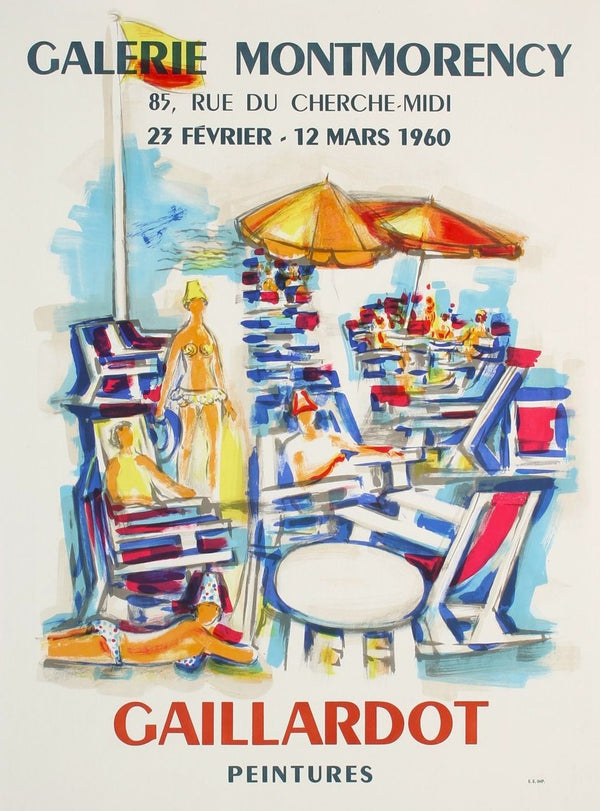 Gaillardot’s Peintures- Galerie Montmorency - Authentic Vintage Poster