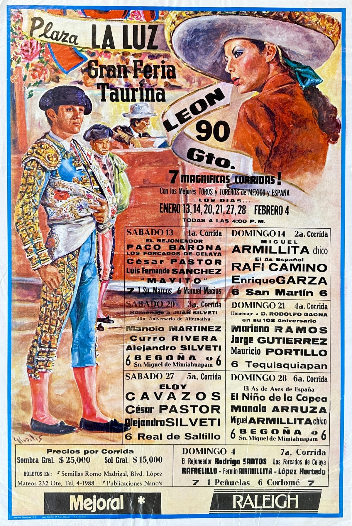 Gran Feria Taurina- Guanajuato, Mexico - Authentic Vintage Poster