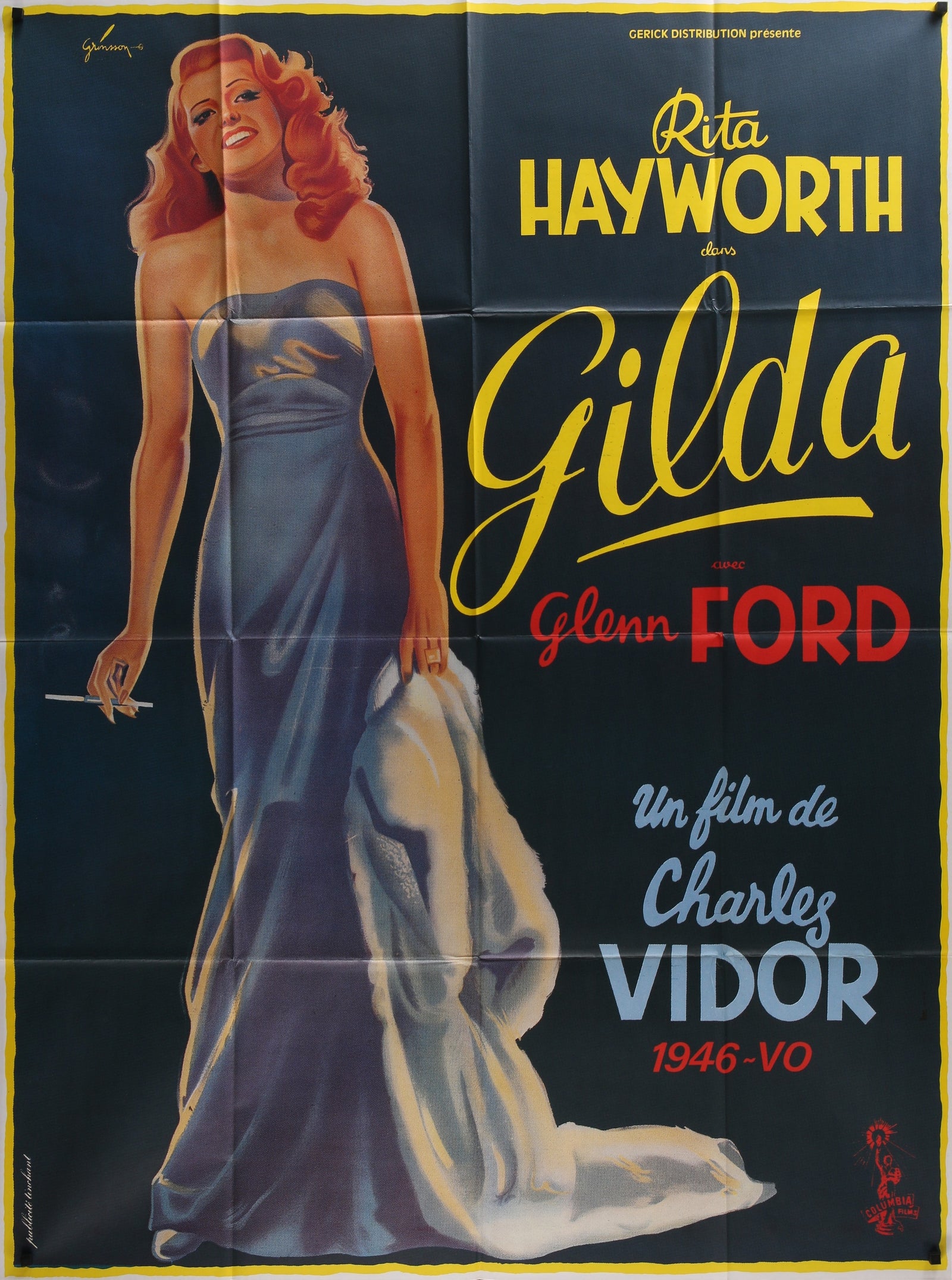 Gilda, Rita Hayworth - Authentic Vintage Poster