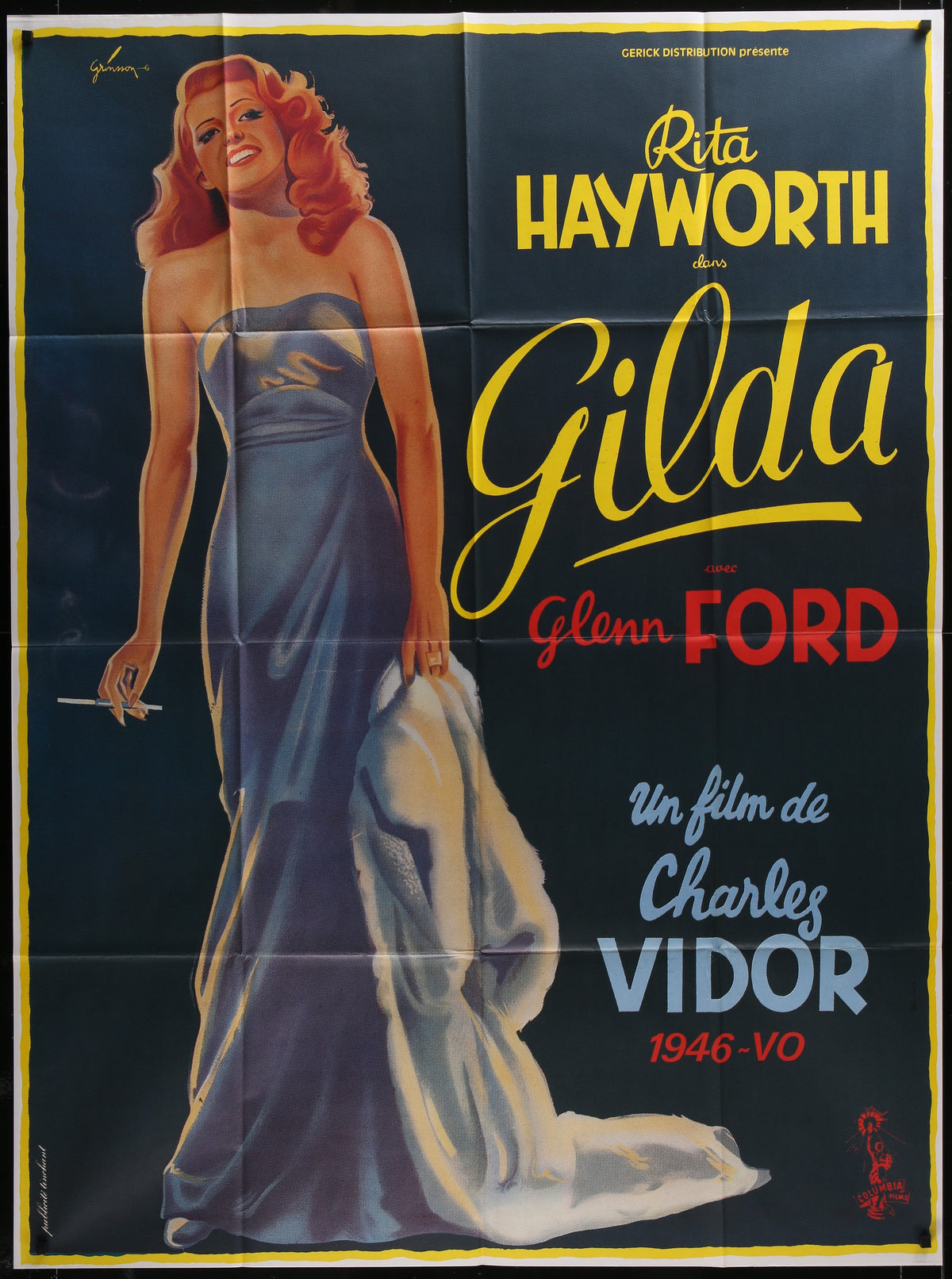 Gilda, Rita Hayworth - Authentic Vintage Poster