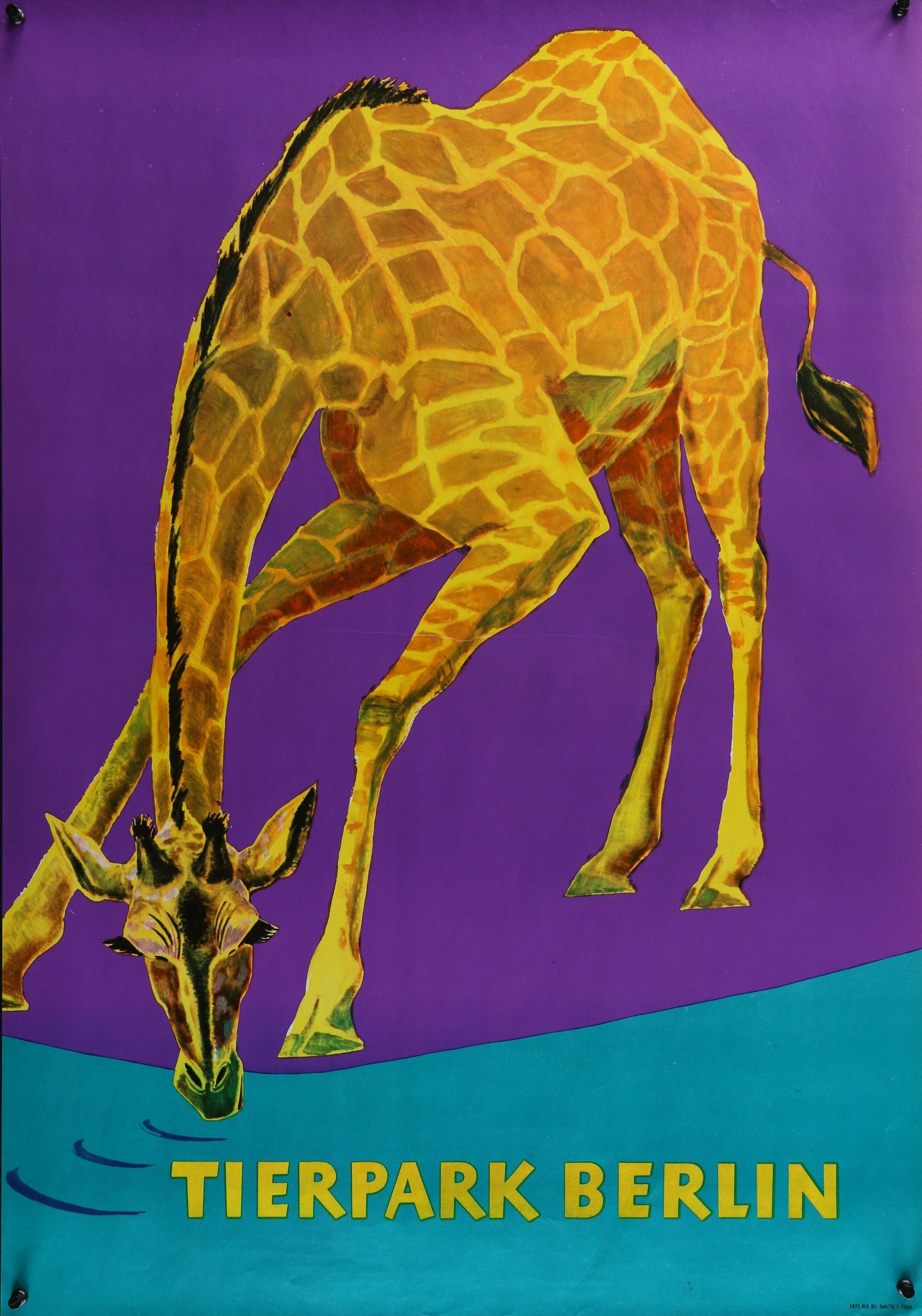 Tierpark Berlin, Giraffe - Authentic Vintage Poster