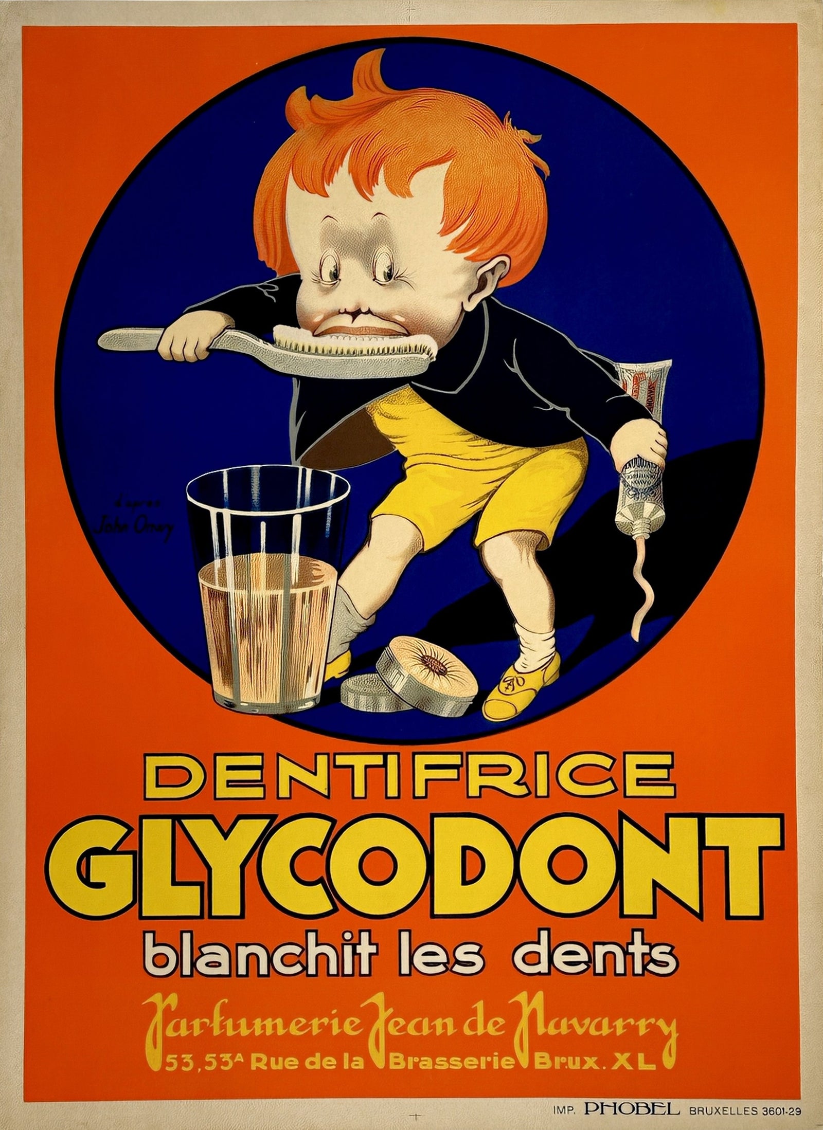 Dentrifice Glycodont - Authentic Vintage Poster