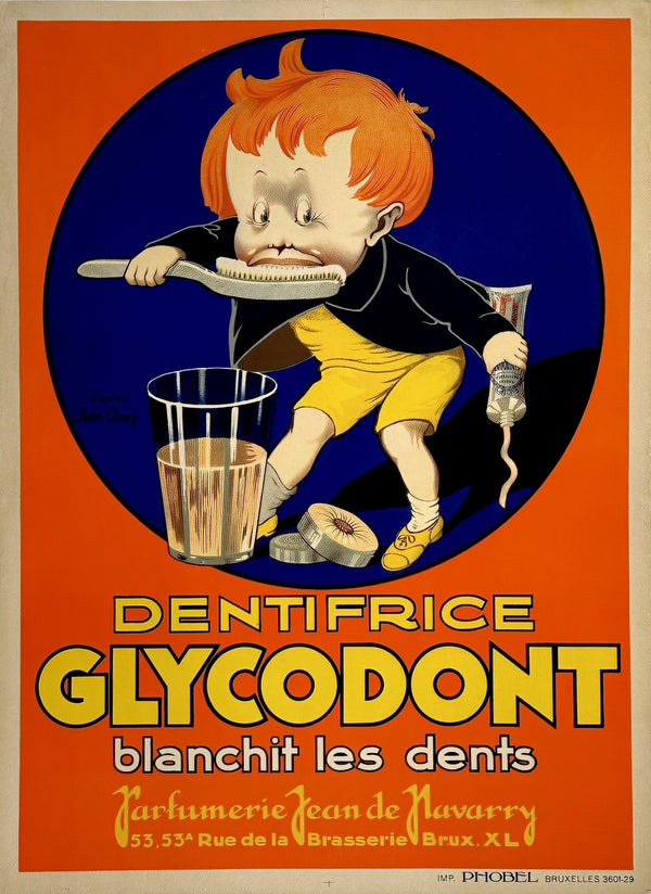 Dentrifice Glycodont - Authentic Vintage Poster
