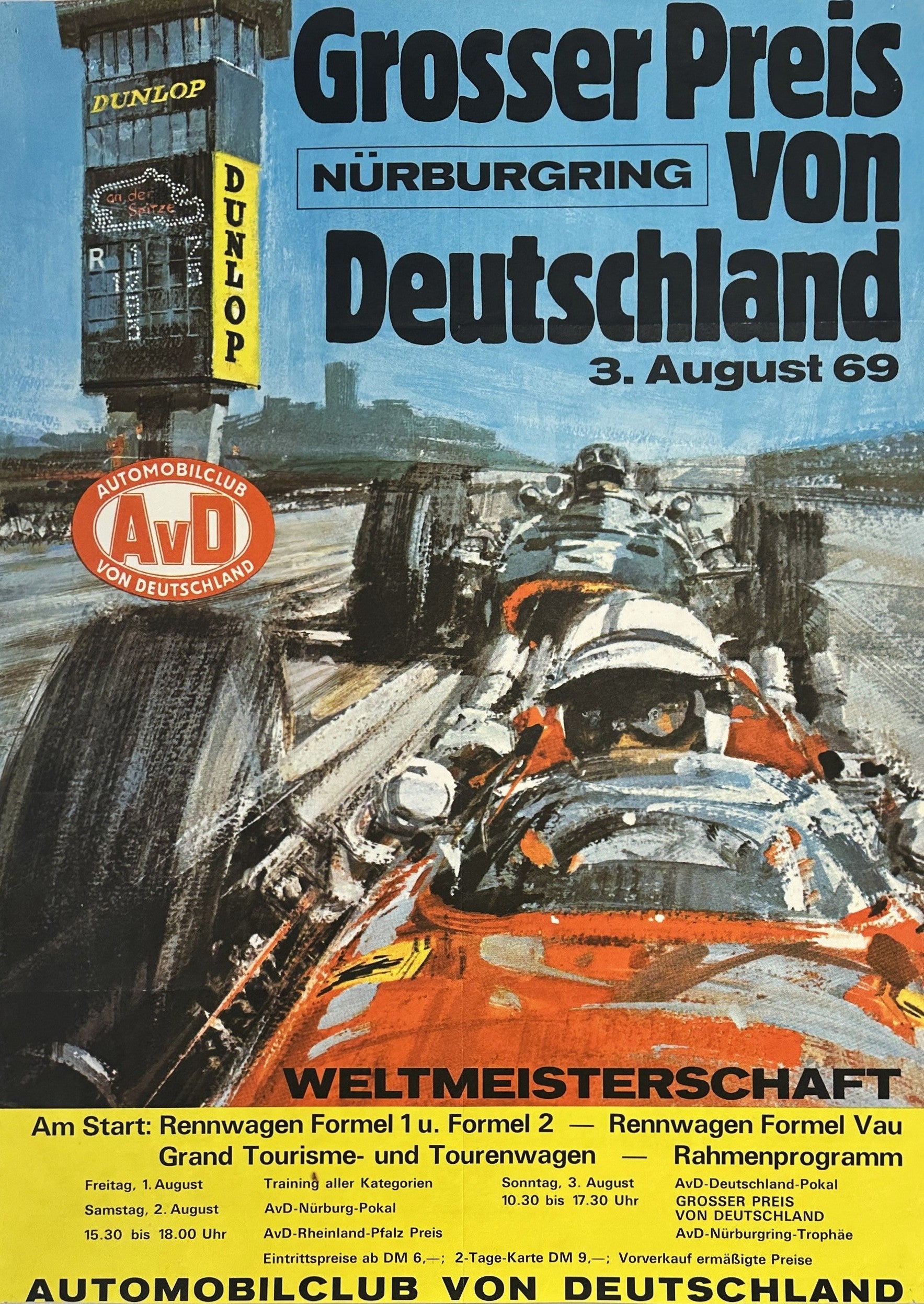 German Grand Prix, Nürburgring - Authentic Vintage Poster