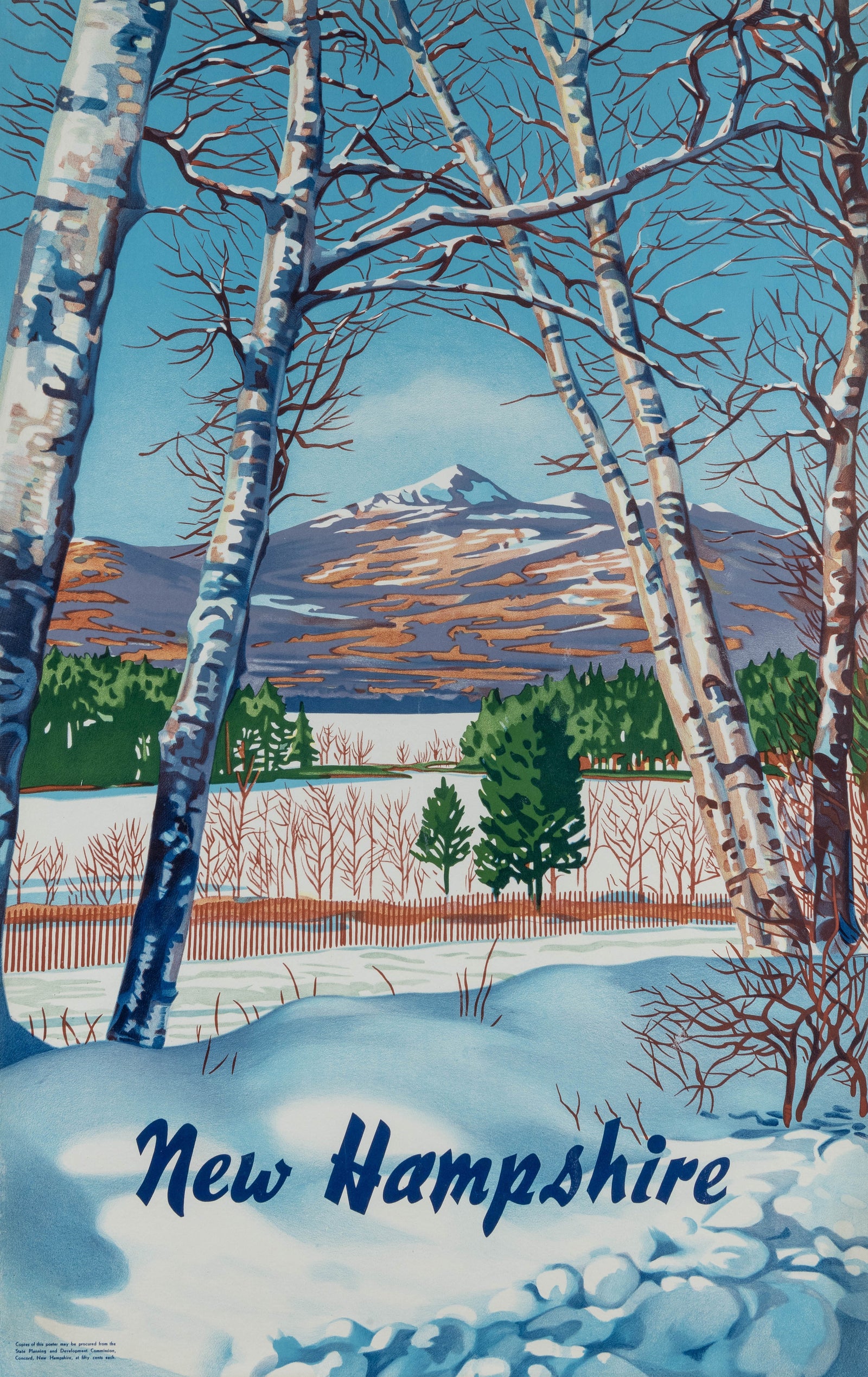 New Hampshire Toursim - Authentic Vintage Poster