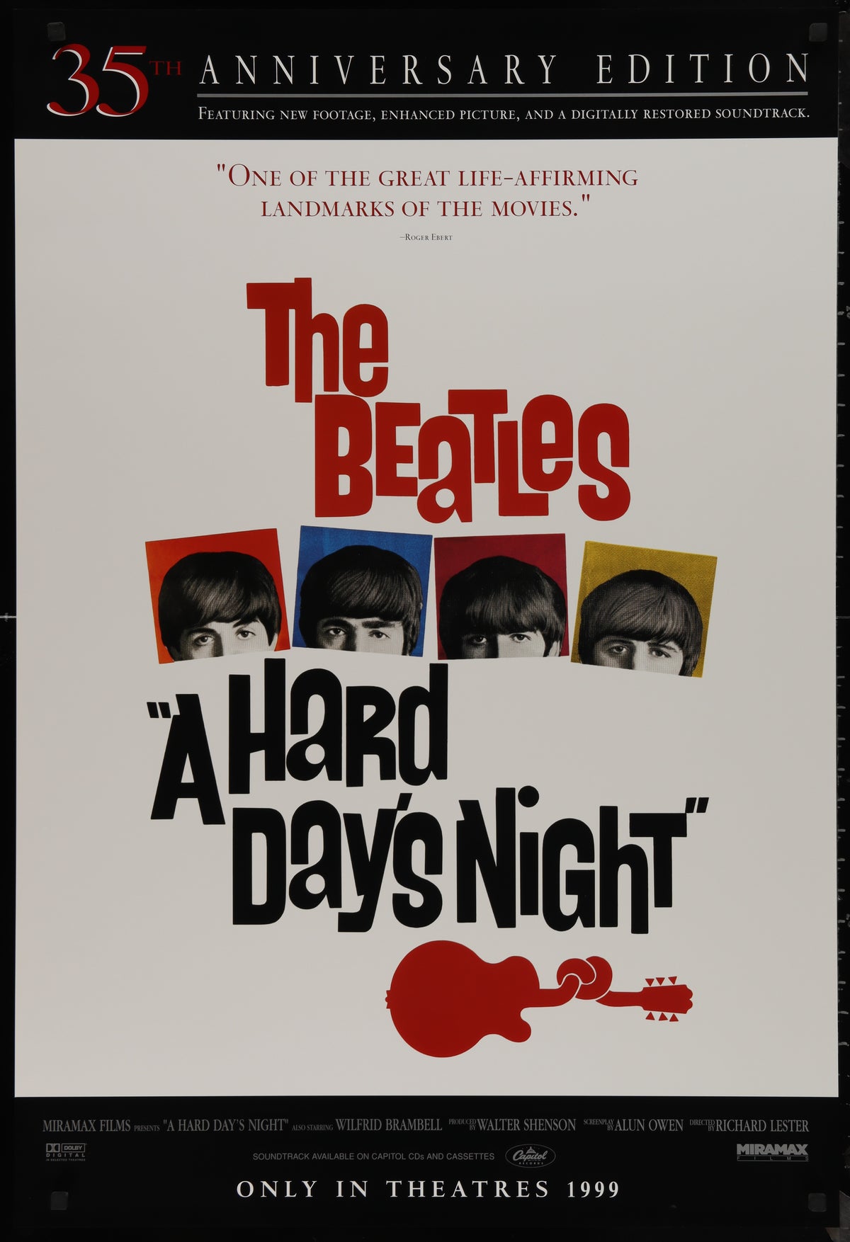 A Hard Day's Night (35th Anniversary) - Original Vintage Poster