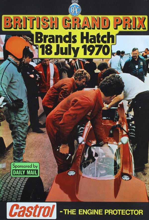 British Grand Prix, Formula 1 - Authentic Vintage Poster