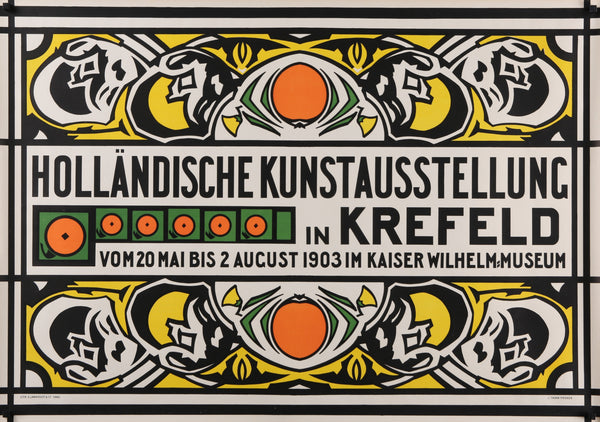 Dutch Art Exhibition by Prikker - Authentic Vintage Poster