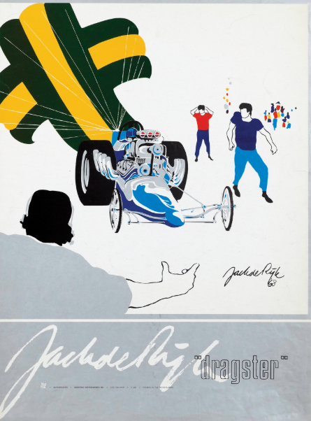 Dragster by Jack de Rijk - Authentic Vintage Poster