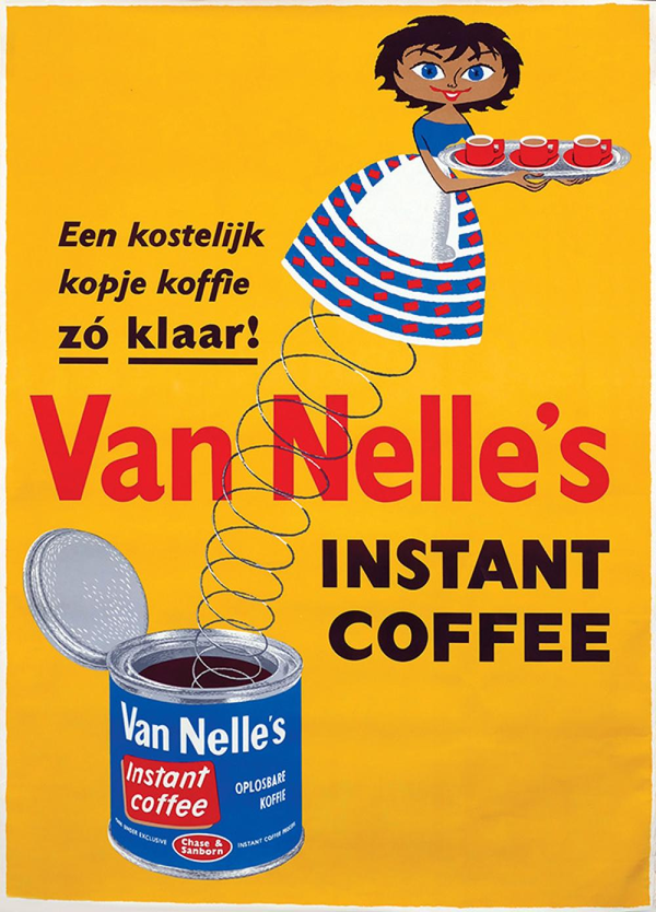 Van Nelle's Instant Coffee - Authentic Vintage Poster