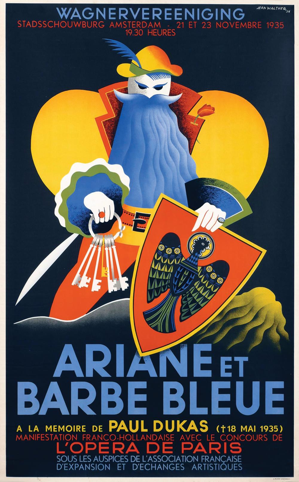 Ariane et Barbe Bleue, Opera- Amsterdam - Authentic Vintage Poster