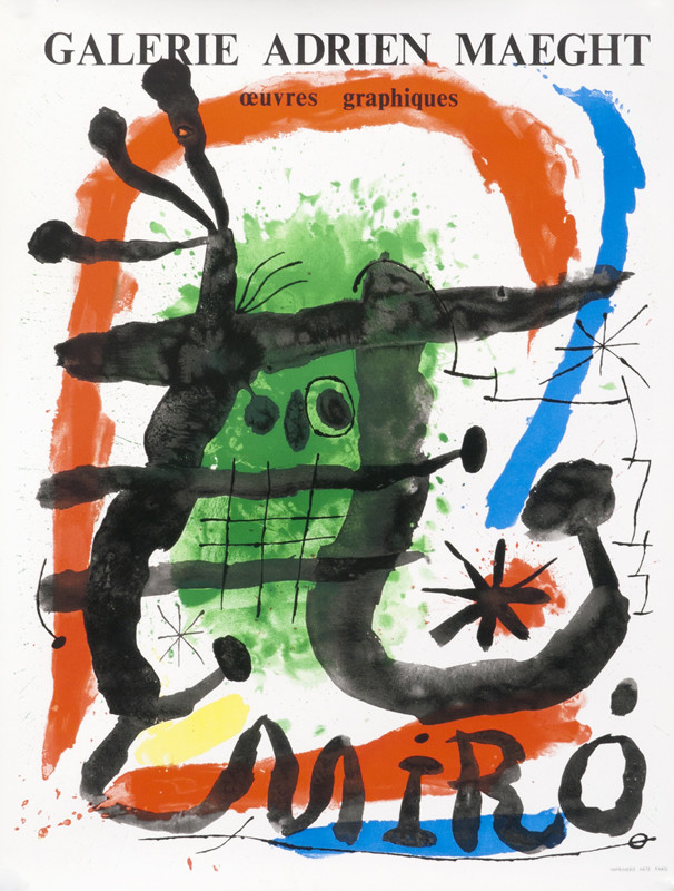 Miro, Graphic Works- Galerie Maeght - Authentic Vintage Poster