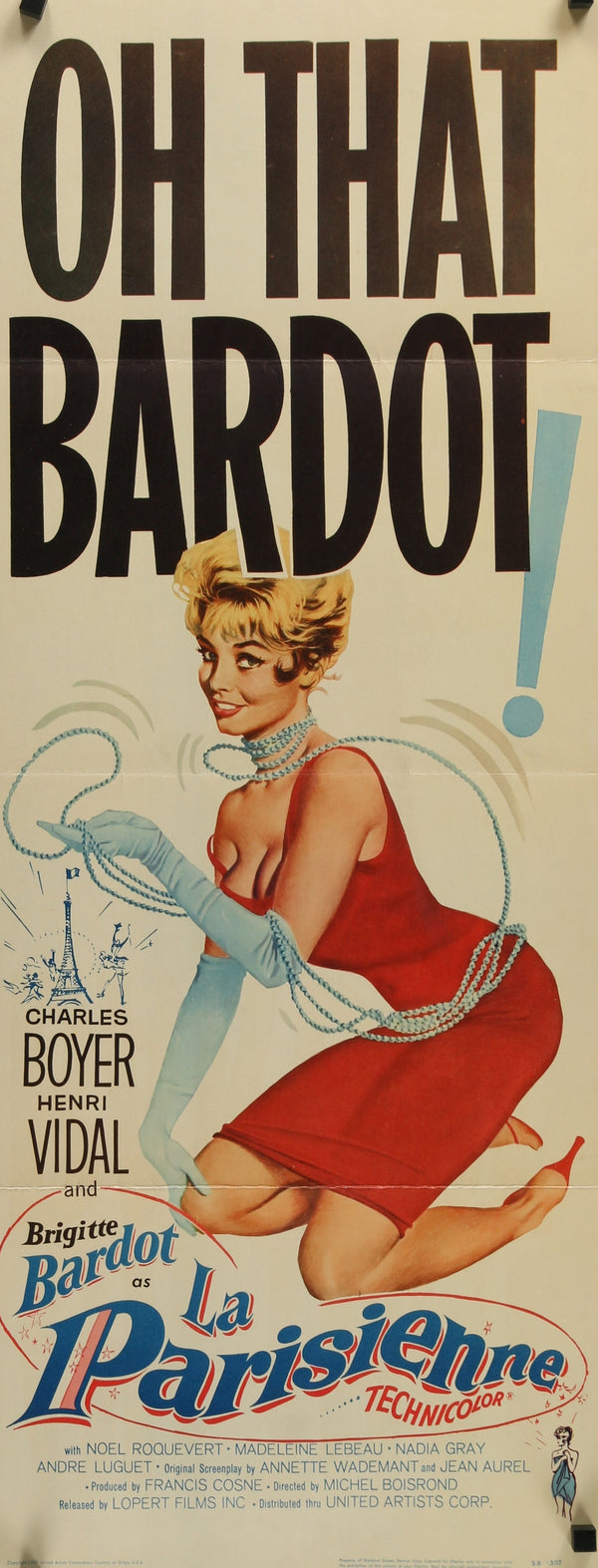 La Parisienne, Brigitte Bardot - Authentic Vintage Poster