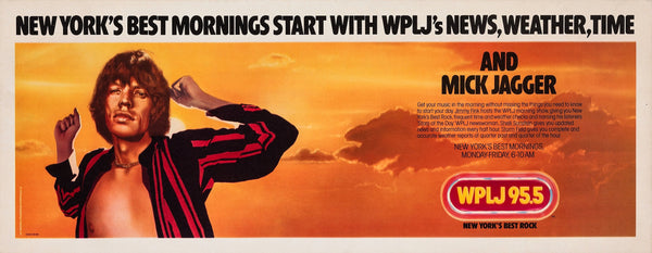 WPLJ Radio, Mick Jagger (Subway) - Authentic Vintage Poster