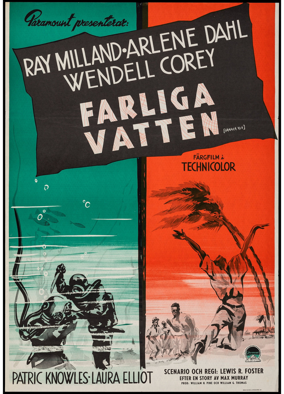 Jamaica Run, Swedish Release - Authentic Vintage Poster