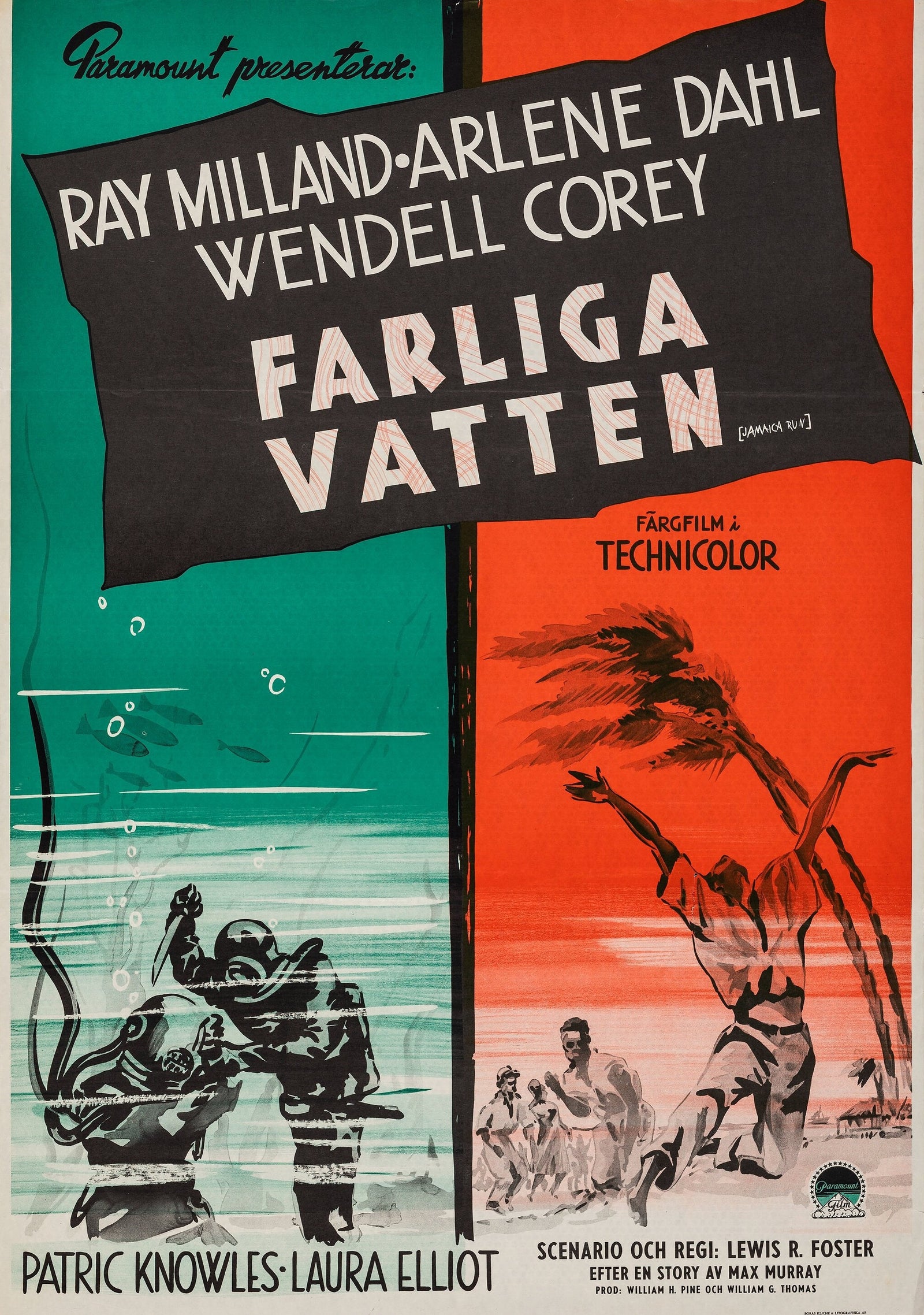 Jamaica Run, Swedish Release - Authentic Vintage Poster