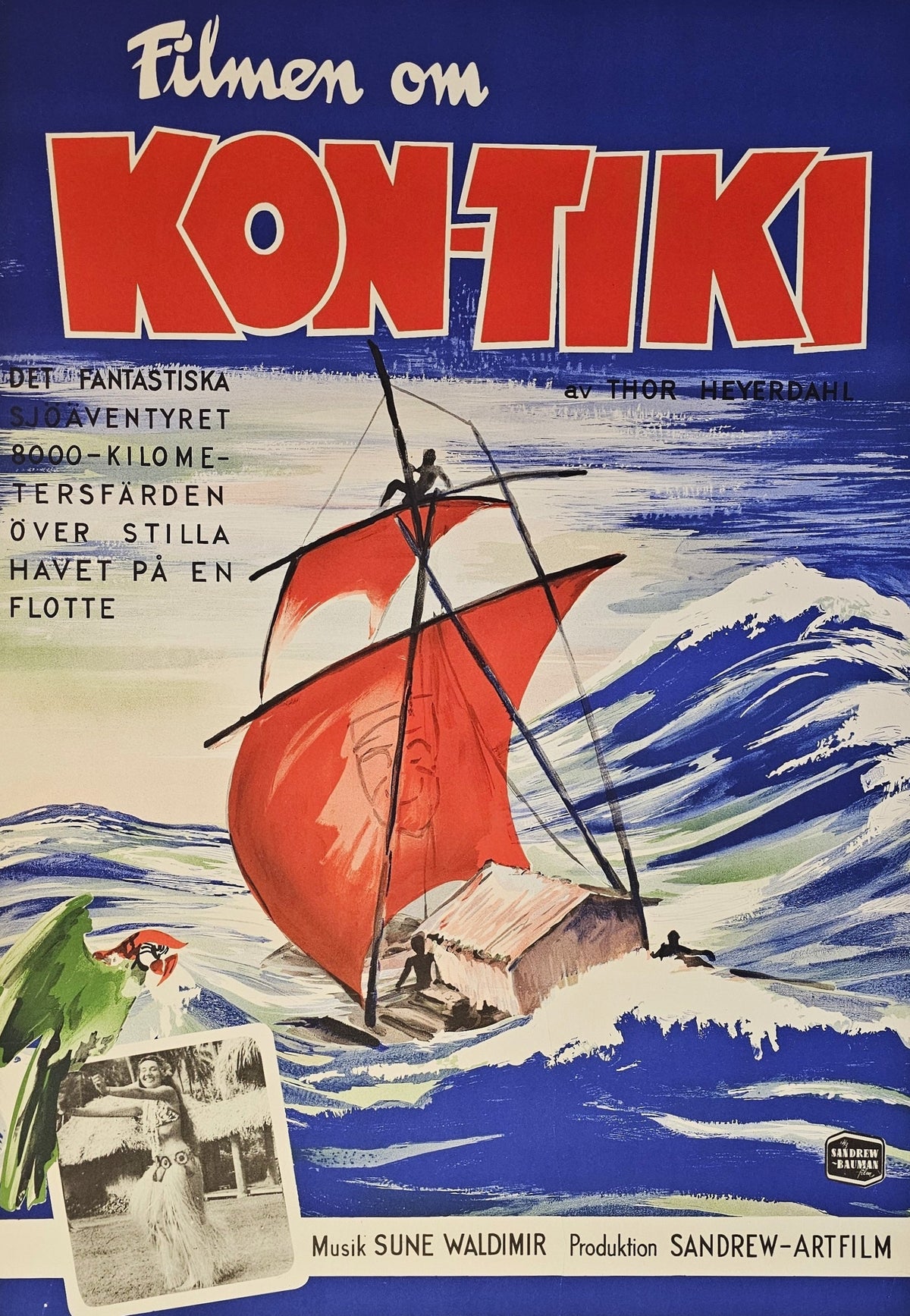 Kon-Tiki, Swedish Release - Authentic Vintage Poster