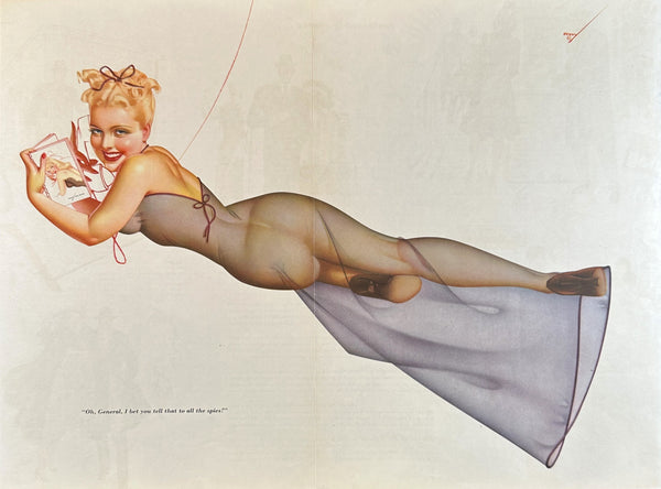 Esquire Centerfold by George Petty - Authentic Vintage Illustration