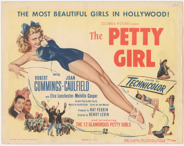Petty Girl, Lobby Card - Original Vintage Window Card: