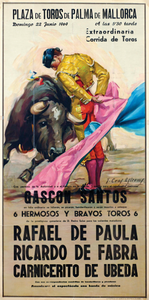 Plaza de Toros, Palma De Mallorca - Authentic Vintage Poster