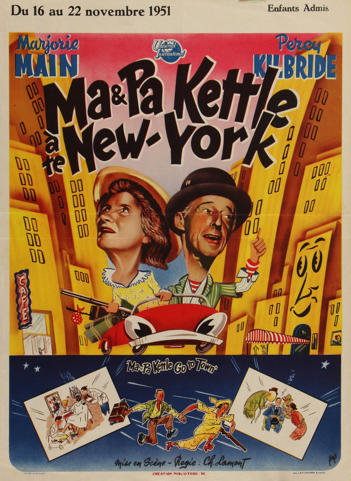 Ma &amp; Pa in New York! - Authentic Vintage Poster