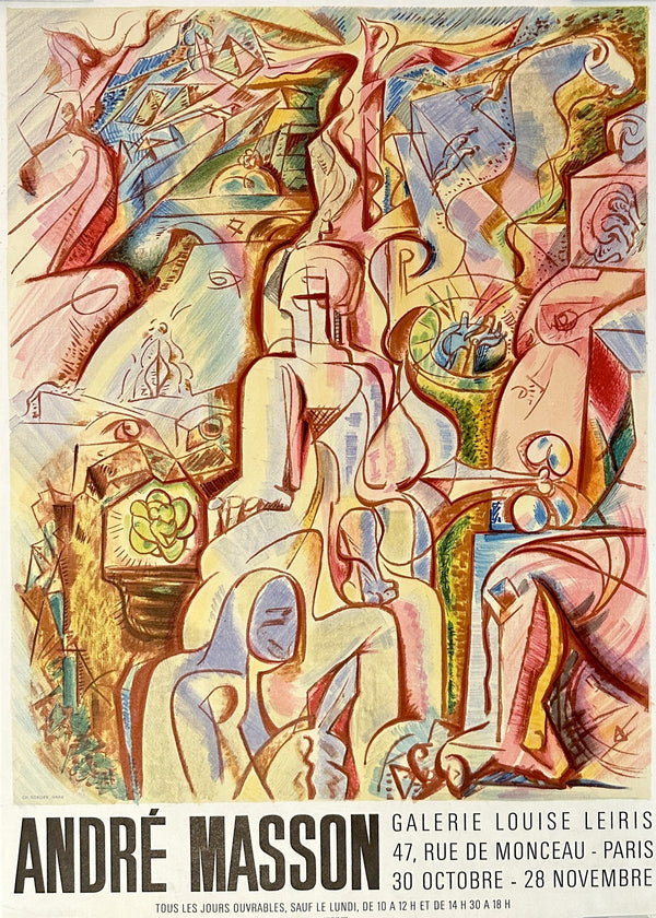 André Masson, Galerie Louise Leiris - Authentic Vintage Poster