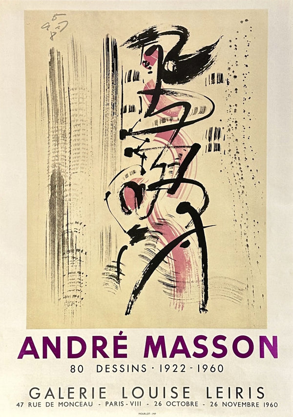 André Masson, Galerie Louise Leiris - Authentic Vintage Poster