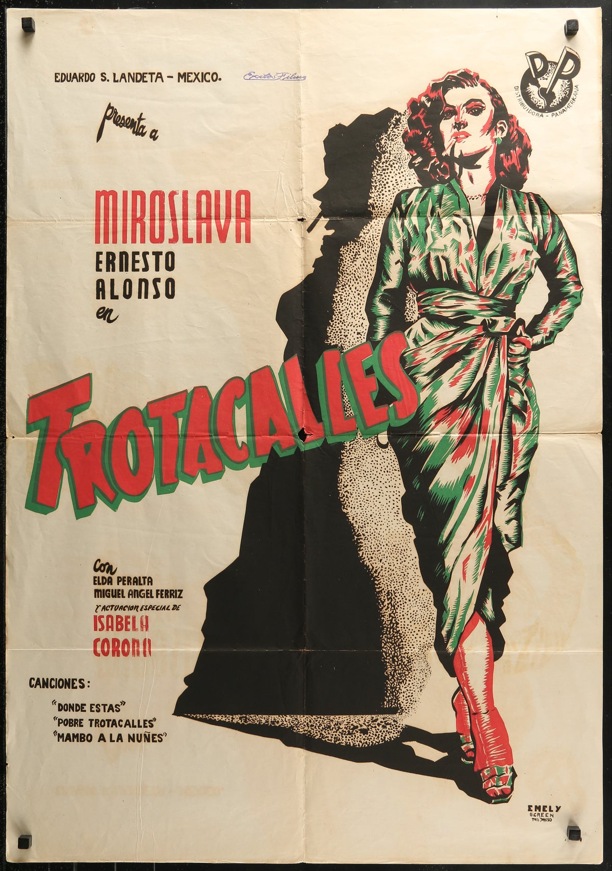 TROTACALLES export Mexican poster 1951