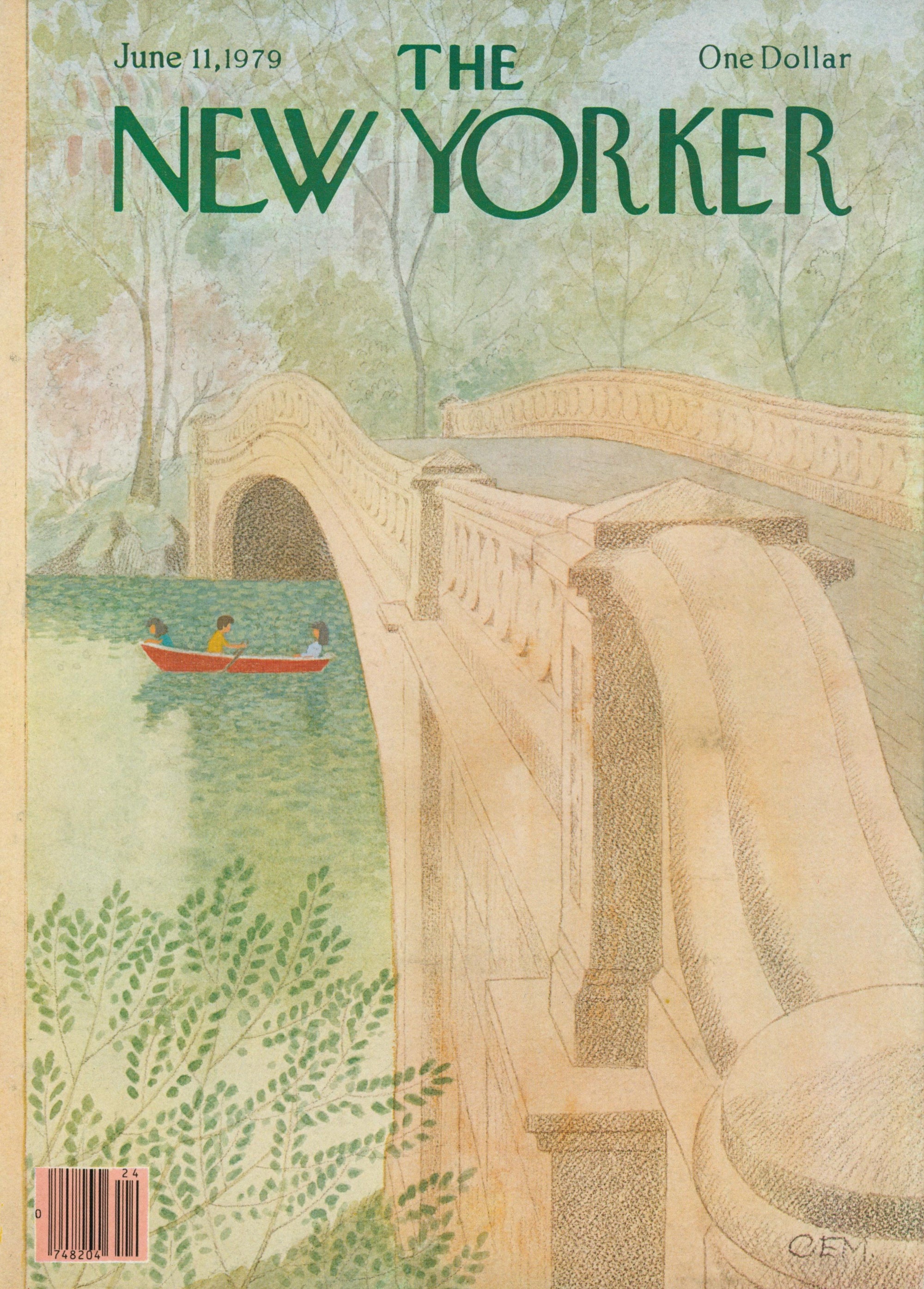 Central Park- The New Yorker - Authentic Vintage Cover Art
