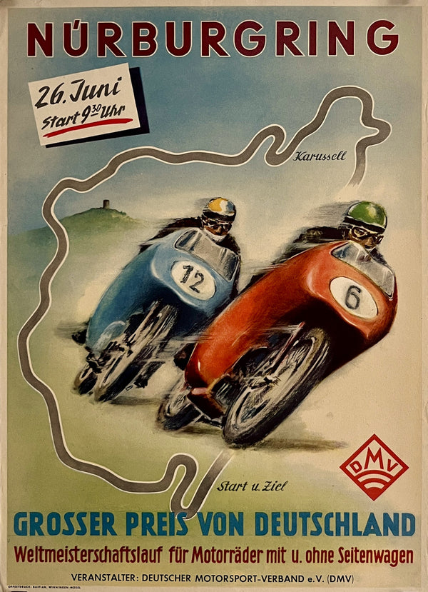 German Grand Prix, Nürburgring - Authentic Vintage Poster