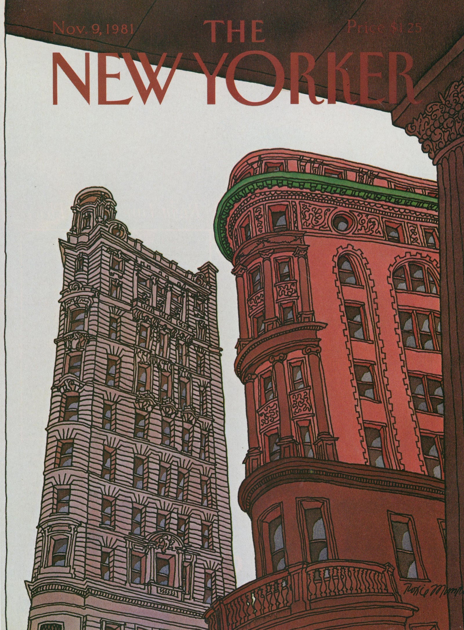 Urban Curves- The New Yorker - Authentic Vintage Cover Art