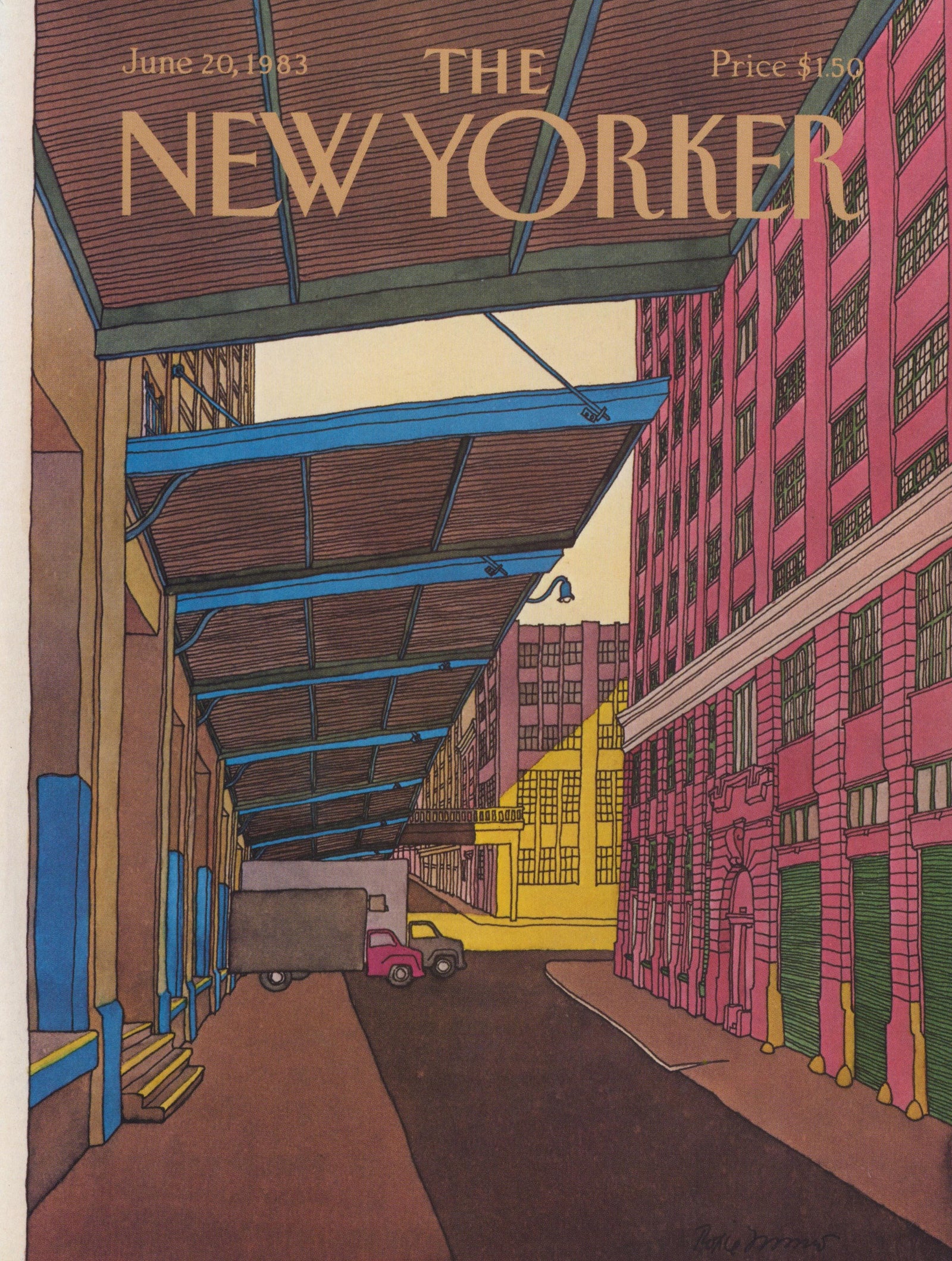 Truck Stop- The New Yorker - Authentic Vintage Cover Art