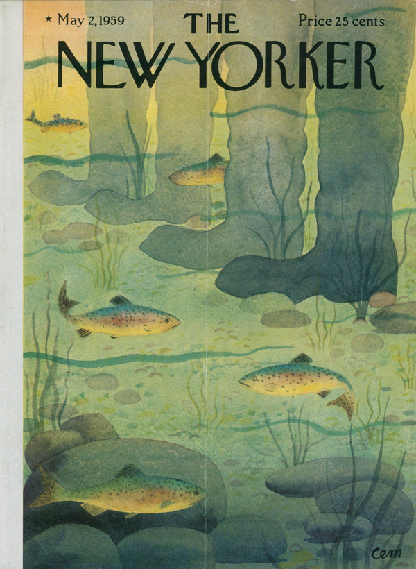 Boots in the Brook- The New Yorker - Authentic Vintage Cover Art
