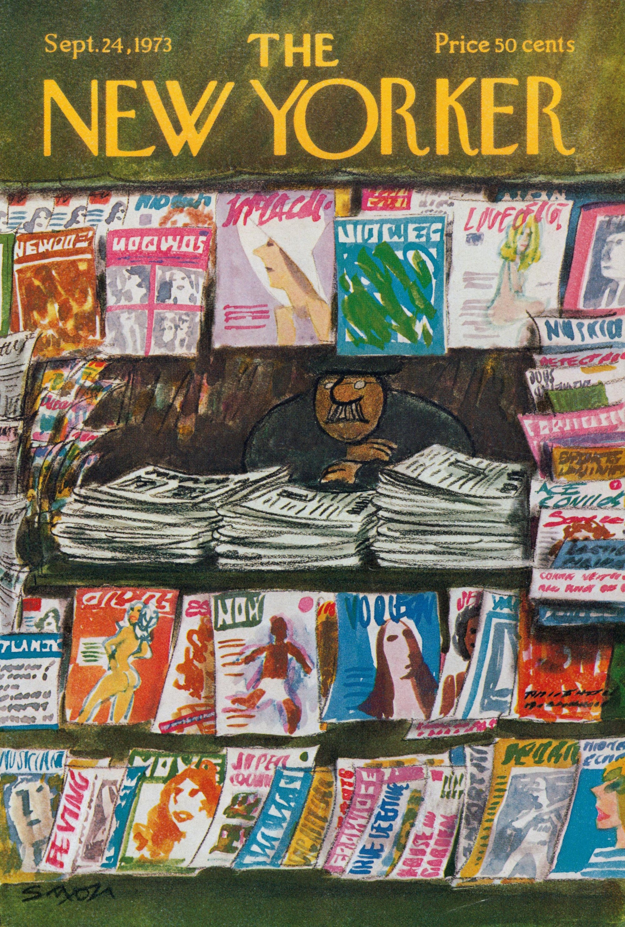 Today's News- The New Yorker - Authentic Vintage Cover Art