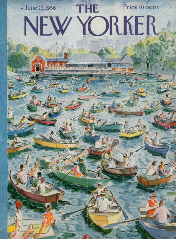 Central Park Paddle- The New Yorker - Authentic Vintage Cover Art
